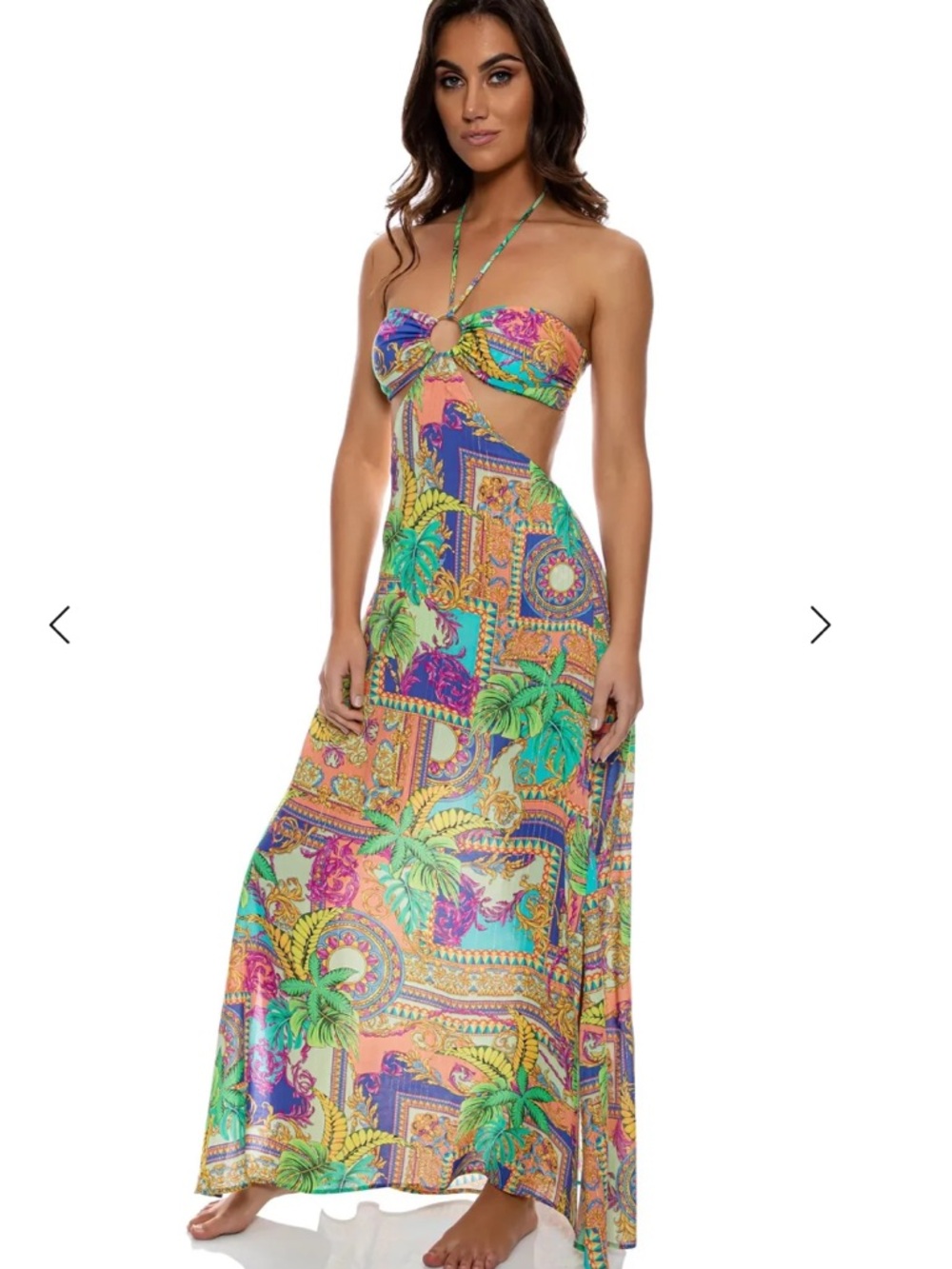 NWT Luli Fama Positano Bandeau Ring Cut Out Dress - Picture 2 of 8